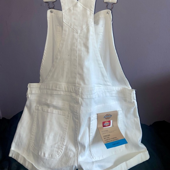 **SOLD**Dickies White Short Overalls - (Juniors XL) **NWT** - Picture 3 of 5
